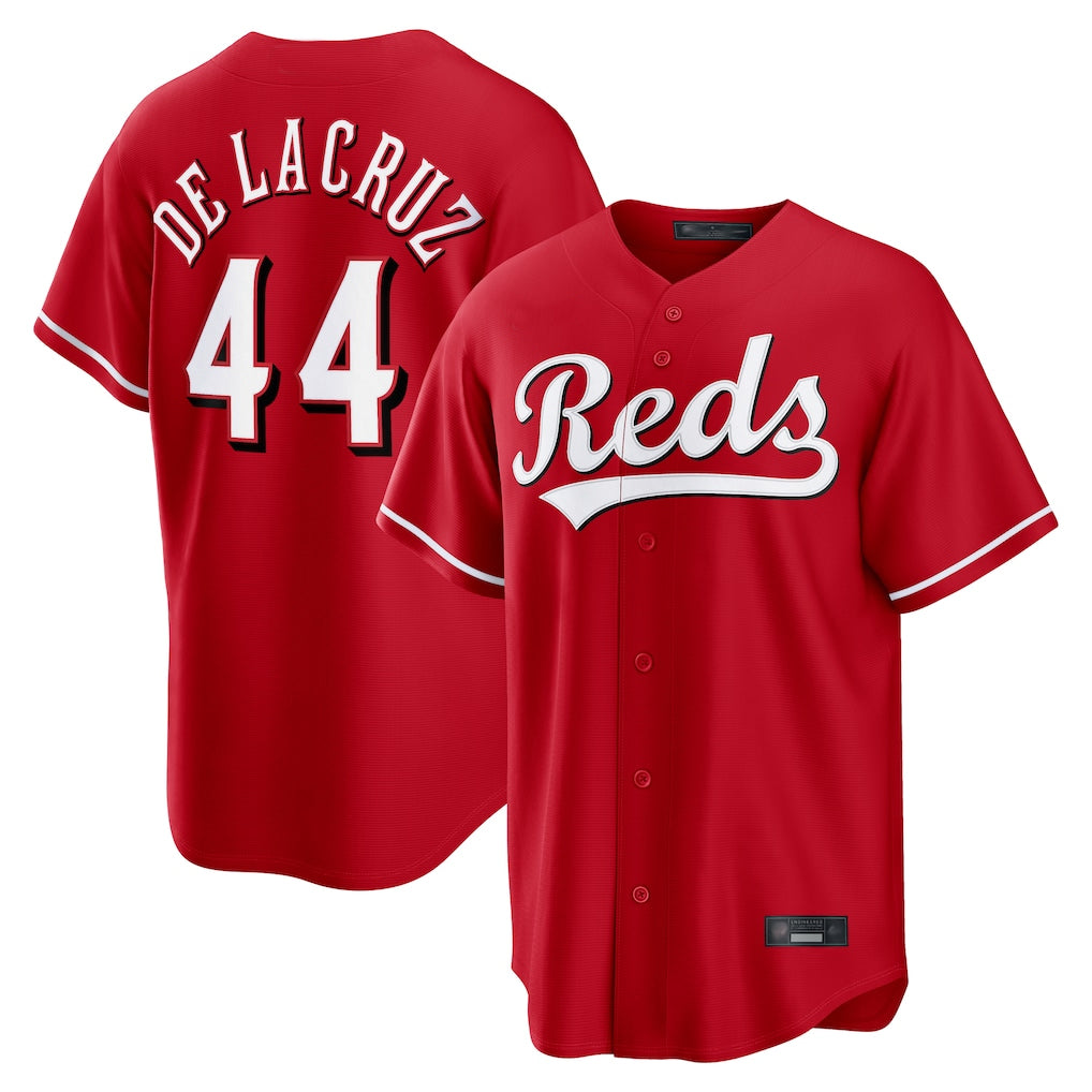 MATTH C.Reds #44 Elly De La Cruz Player Red Home Game Stitched Jerseys