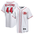 MATTH C.Reds #44 Elly De La Cruz Player White Game Home Stitched Jerseys
