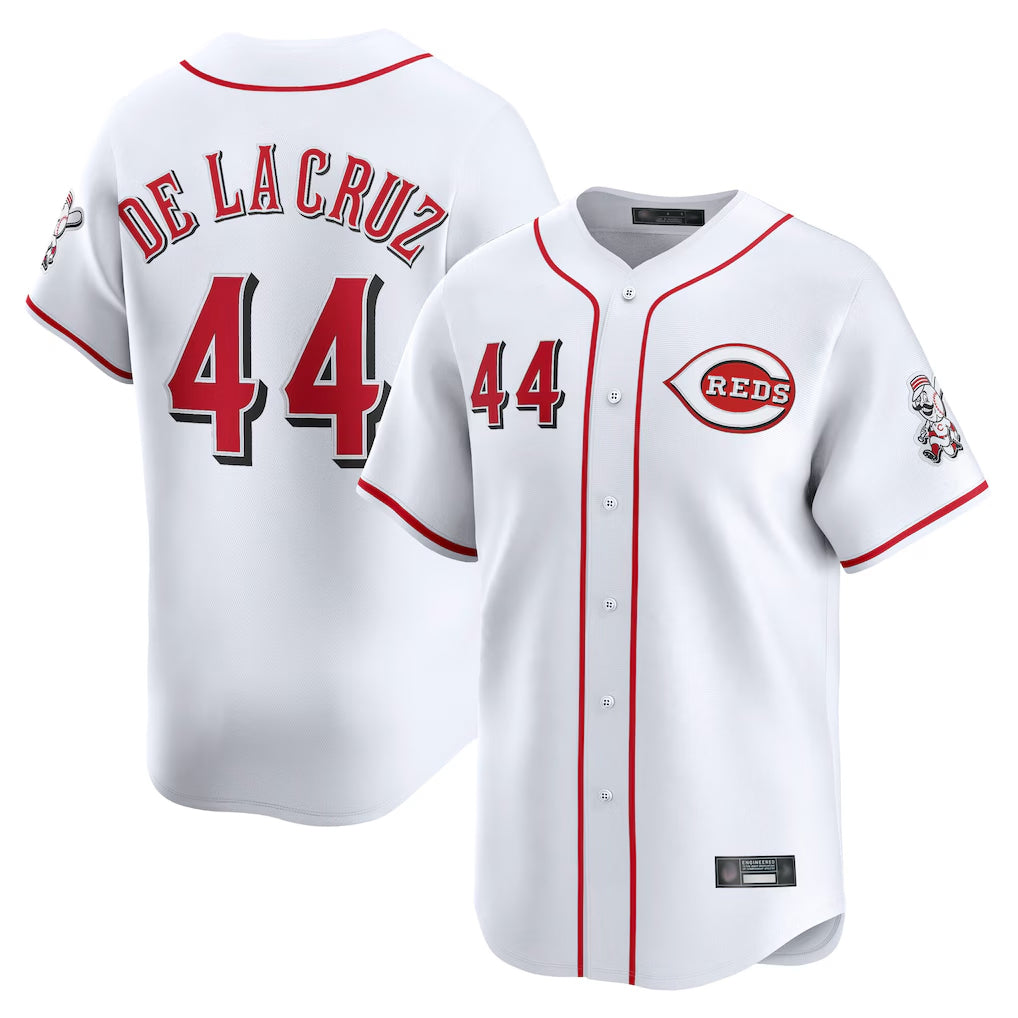 MATTH C.Reds #44 Elly De La Cruz Player White Home Limited Stitched Jerseys