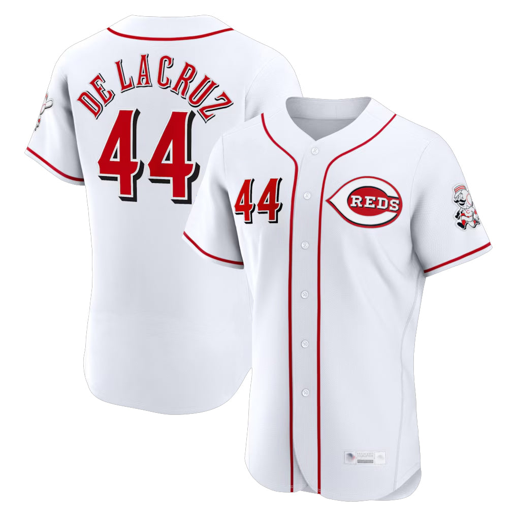 MATTH C.Reds #44 Elly De La Cruz Player White Limited Elite Home Stitched Jerseys