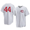 MATTH C.Reds #44 Elly De La Cruz Player White Stripe Field of Dreams Game Home Stitched Jerseys