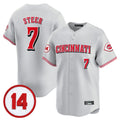 MATTH C.Reds #7 Spencer Steer Player Gray Vapor Premier Limited Home Stitched Jerseys