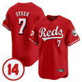 MATTH C.Reds #7 Spencer Steer Player Red Vapor Premier Limited Home Stitched Jerseys