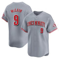 MATTH C.Reds #9 Matt McLain Player Gray Home Limited Stitched Jerseys