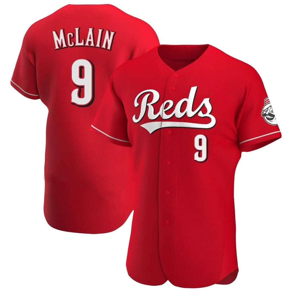 MATTH C.Reds #9 Matt McLain Player Red Limited Elite Home Stitched Jerseys
