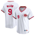 MATTH C.Reds #9 Matt McLain Player White Cooperstown Collection Limited T-shirt Home Stitched Jerseys