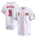 MATTH C.Reds #9 Matt McLain Player White Home Limited Stitched Jerseys