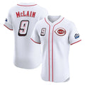 MATTH C.Reds #9 Matt McLain Player White Speedway Classic Limited Elite Home Stitched Jerseys
