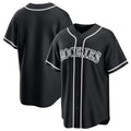 MATTH C.Rockies Black Fashion Out Home Game Blank Player Stitched Jerseys