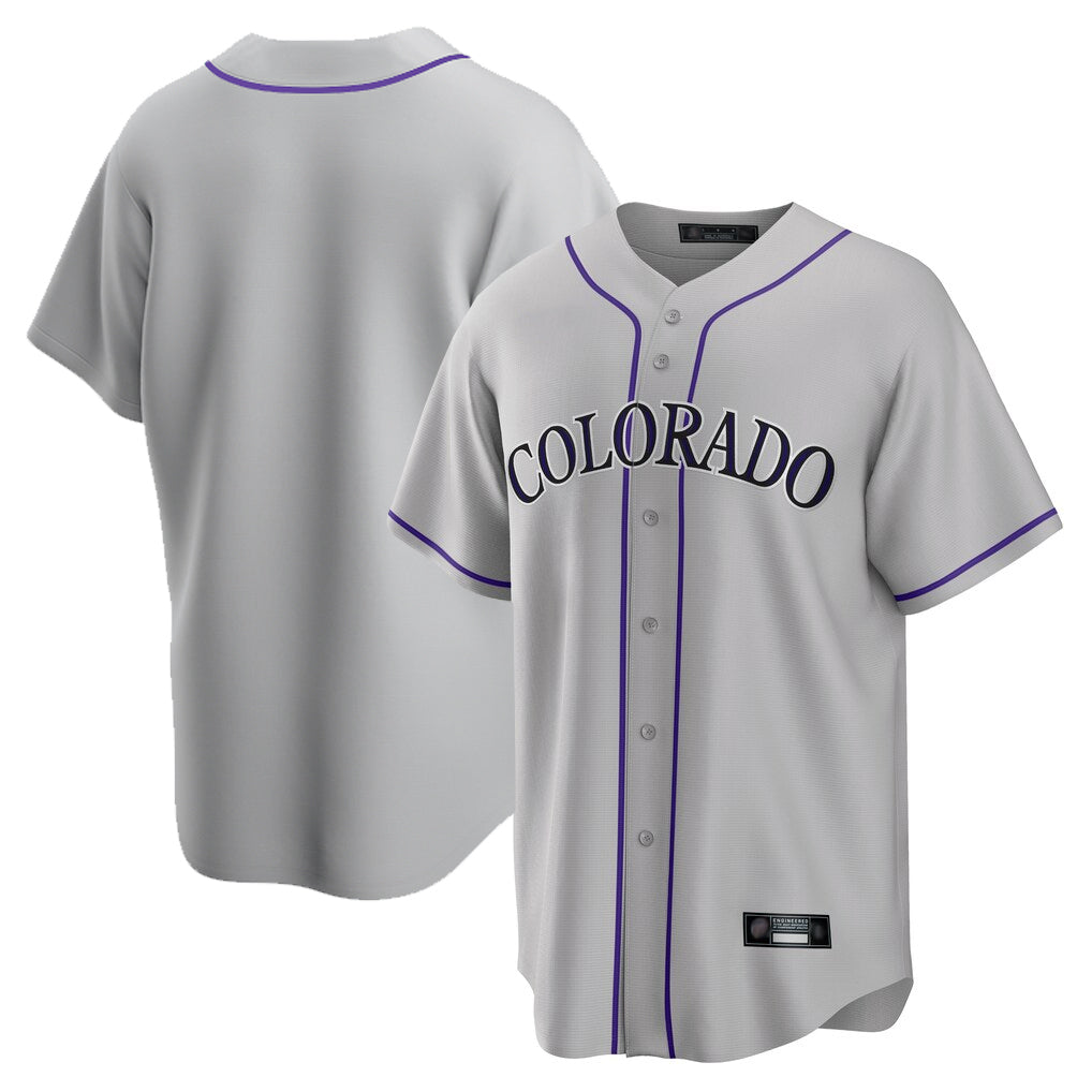 MATTH C.Rockies Gray Game Home Blank Player Stitched Jerseys