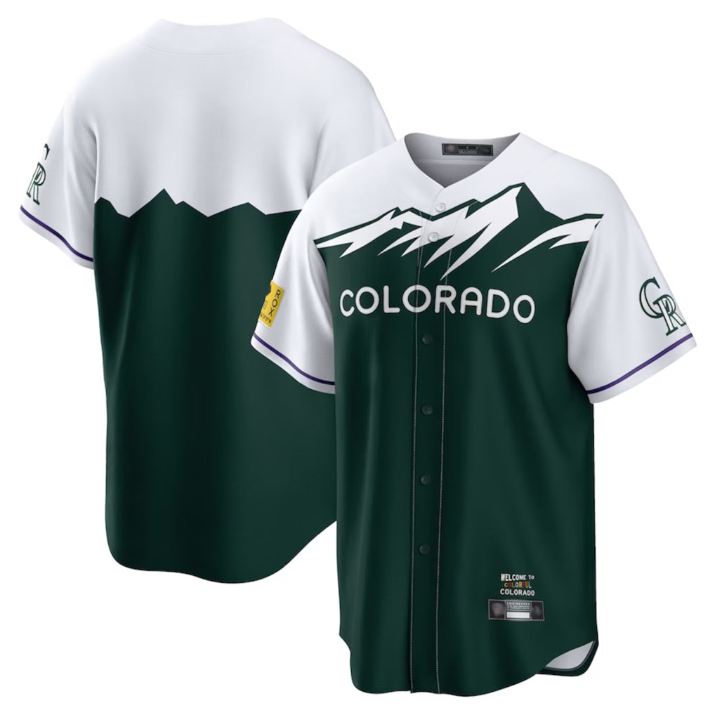 MATTH C.Rockies Green City Connect Home Game Blank Player Stitched Jerseys