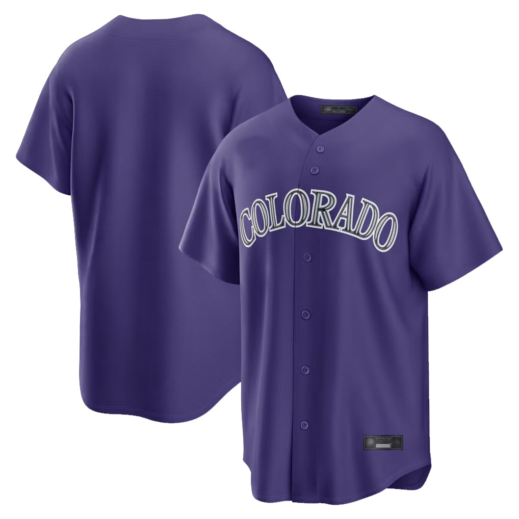 MATTH C.Rockies Purple Game Home Blank Player Stitched Jerseys