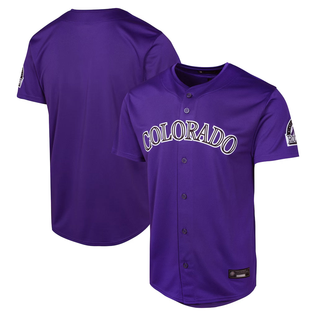 MATTH C.Rockies Purple Limited Home Game Blank Player Stitched Jerseys