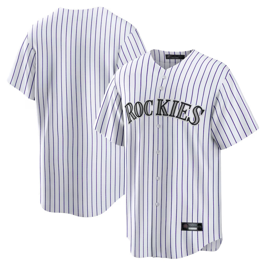MATTH C.Rockies White Game Home Blank Player Stitched Jerseys