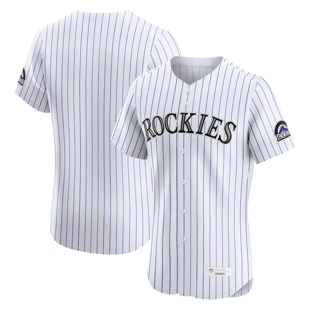 MATTH C.Rockies White Limited Elite Home Blank Player Stitched Jerseys