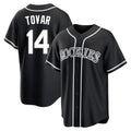 MATTH C.Rockies #14 Ezequiel Tovar Player Black Fashion Out Home Game Stitched Jerseys