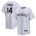 MATTH C.Rockies #14 Ezequiel Tovar Player White Game Home Stitched Jerseys