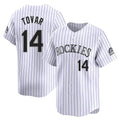 MATTH C.Rockies #14 Ezequiel Tovar Player White Limited Home Stitched Jerseys