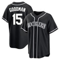 MATTH C.Rockies #15 Hunter Goodman Player Black Fashion Out Home Game Stitched Jerseys