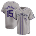 MATTH C.Rockies #15 Hunter Goodman Player Gray Limited Home Stitched Jerseys