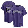 MATTH C.Rockies #15 Hunter Goodman Player Purple Game Home Stitched Jerseys