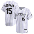 MATTH C.Rockies #15 Hunter Goodman Player White Limited Home Stitched Jerseys