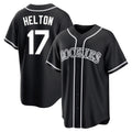 MATTH C.Rockies #17 Todd Helton Player Black Fashion Out Home Game Stitched Jerseys