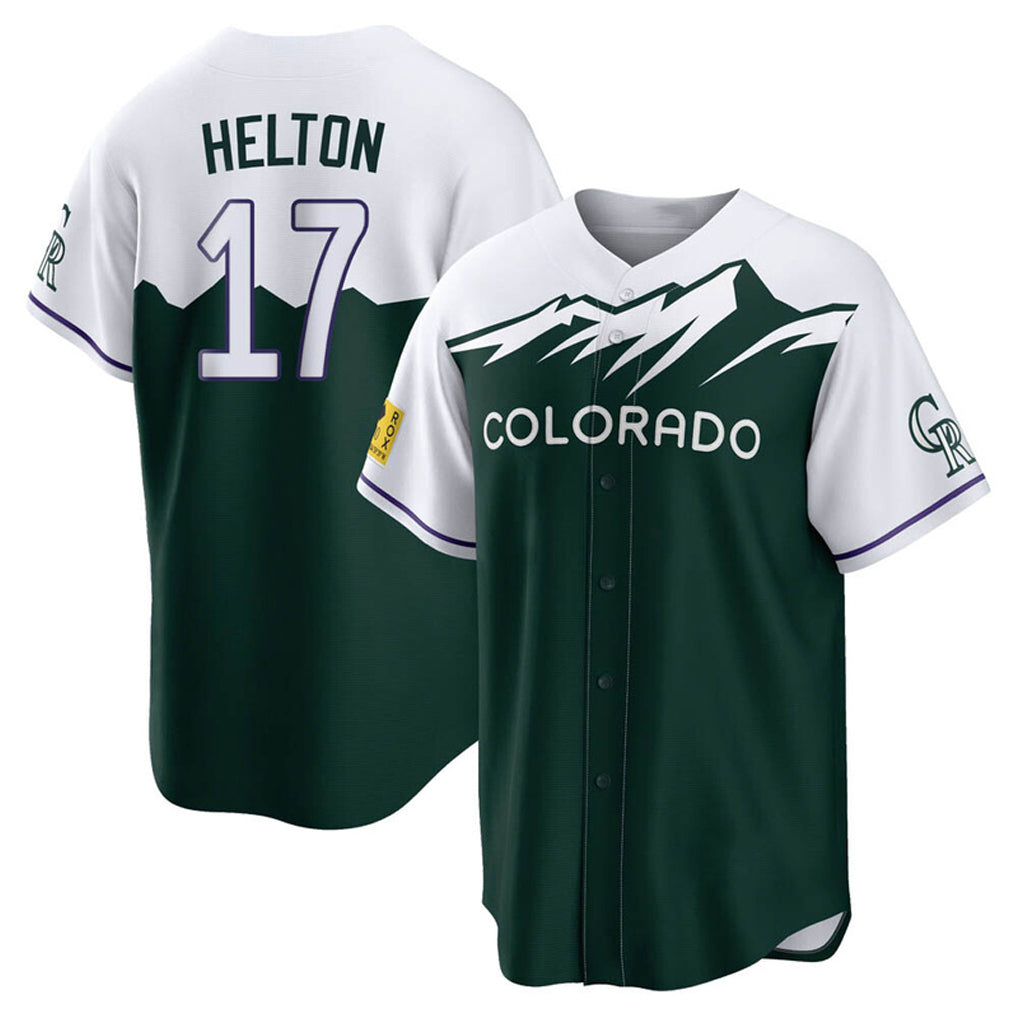 MATTH C.Rockies #17 Todd Helton Player Green City Connect Home Game Stitched Jerseys