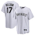 MATTH C.Rockies #17 Todd Helton Player White Game Home Stitched Jerseys
