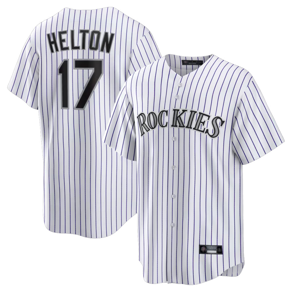 MATTH C.Rockies #17 Todd Helton Player White Game Home Stitched Jerseys