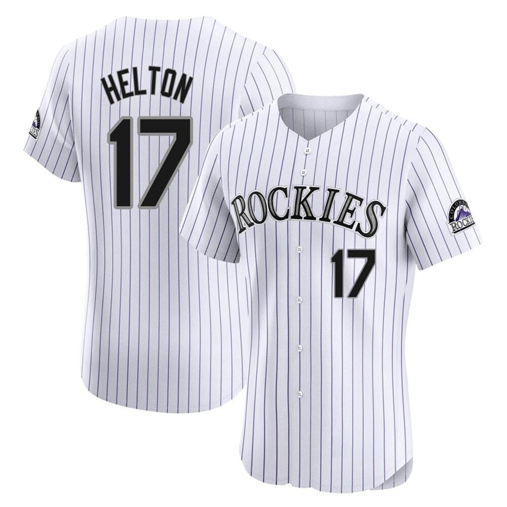 MATTH C.Rockies #17 Todd Helton Player White Limited Elite Home Stitched Jerseys