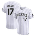 MATTH C.Rockies #17 Todd Helton Player White Limited Elite Home Stitched Jerseys