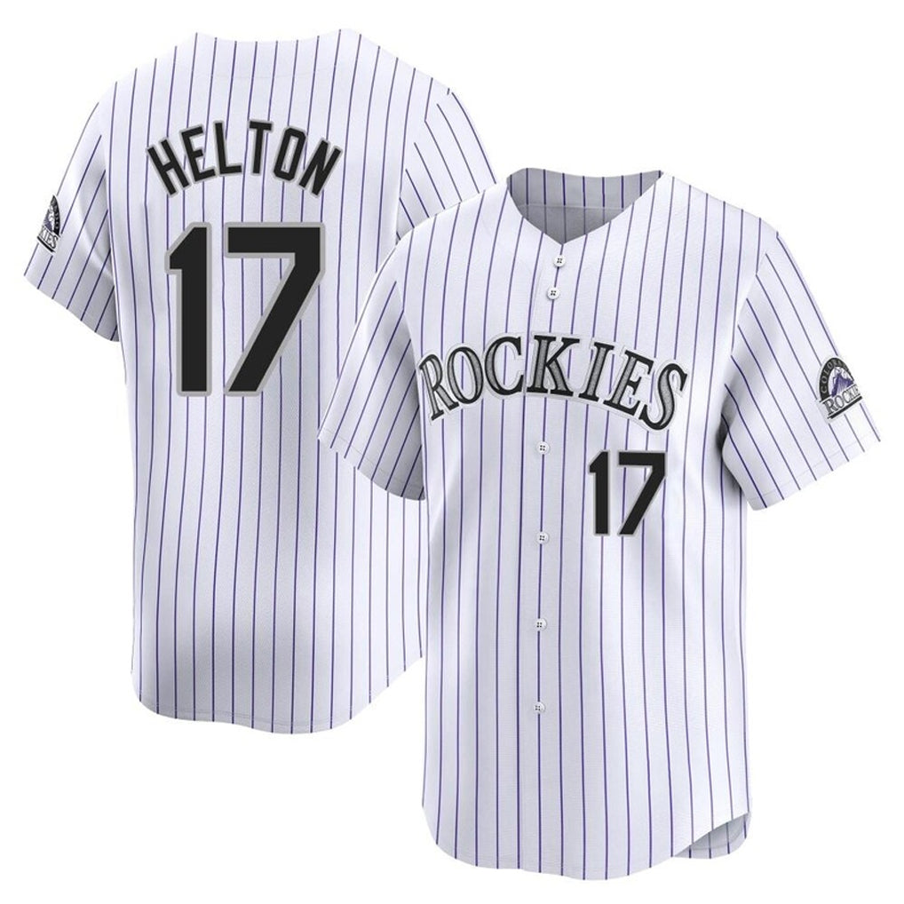 MATTH C.Rockies #17 Todd Helton Player White Limited Home Stitched Jerseys