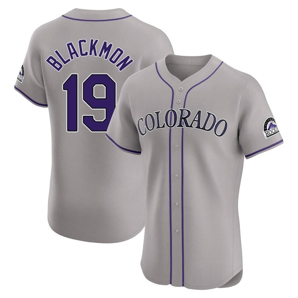 MATTH C.Rockies #19 Charlie Blackmon Player Gray Limited Elite Home Stitched Jerseys