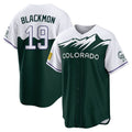 MATTH C.Rockies #19 Charlie Blackmon Player Green City Connect Home Game Stitched Jerseys