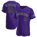 MATTH C.Rockies #19 Charlie Blackmon Player Purple Limited Elite Home Stitched Jerseys