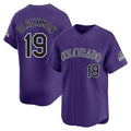 MATTH C.Rockies #19 Charlie Blackmon Player Purple Limited Home Stitched Jerseys