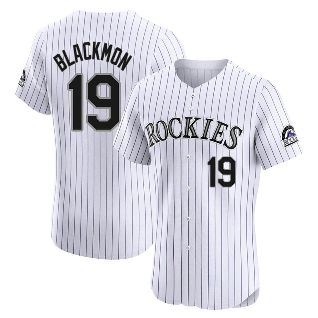 MATTH C.Rockies #19 Charlie Blackmon Player White Limited Elite Home Stitched Jerseys