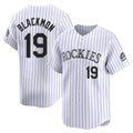 MATTH C.Rockies #19 Charlie Blackmon Player White Limited Home Stitched Jerseys