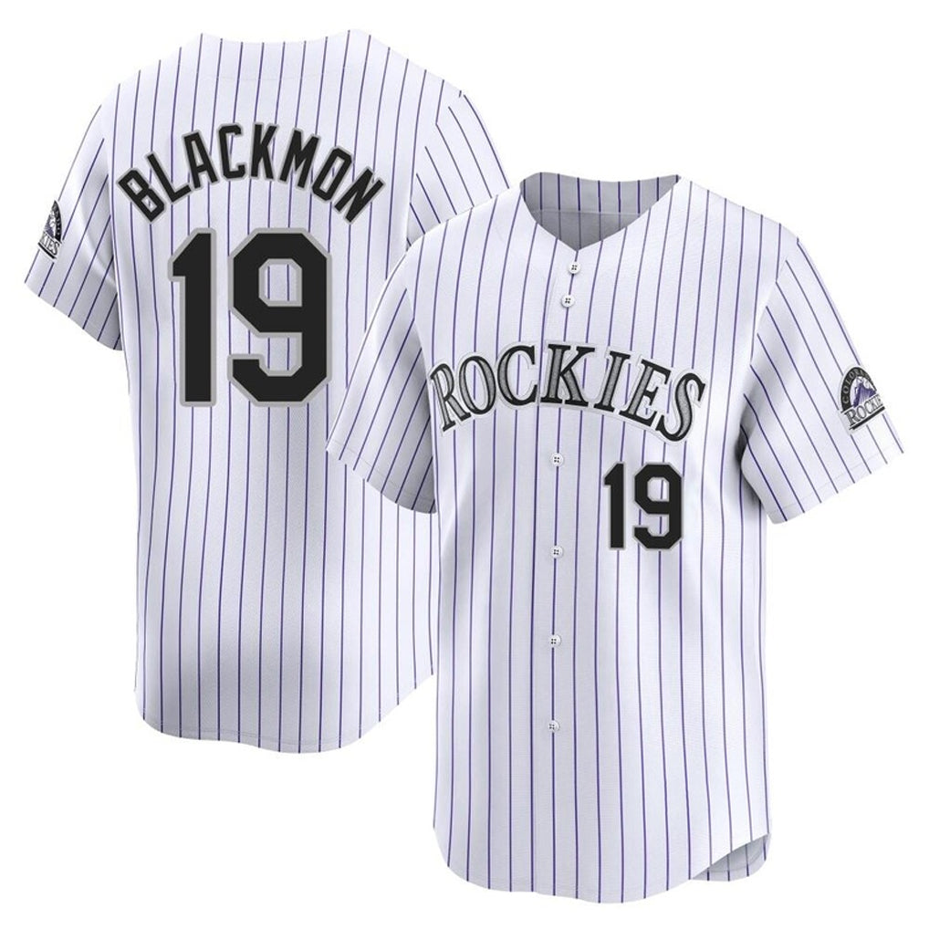 MATTH C.Rockies #19 Charlie Blackmon Player White Limited Home Stitched Jerseys