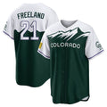 MATTH C.Rockies #21 Kyle Freeland Player Green City Connect Home Game Stitched Jerseys