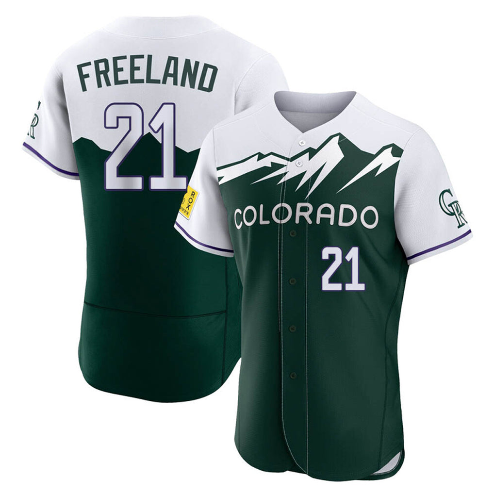 MATTH C.Rockies #21 Kyle Freeland Player Green City Connect Limited Elite Home Stitched Jerseys