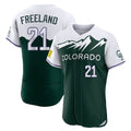 MATTH C.Rockies #21 Kyle Freeland Player Green City Connect Limited Elite Home Stitched Jerseys