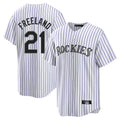 MATTH C.Rockies #21 Kyle Freeland Player White Game Home Stitched Jerseys