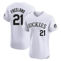 MATTH C.Rockies #21 Kyle Freeland Player White Limited Elite Home Stitched Jerseys