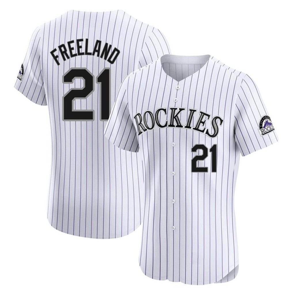 MATTH C.Rockies #21 Kyle Freeland Player White Limited Elite Home Stitched Jerseys