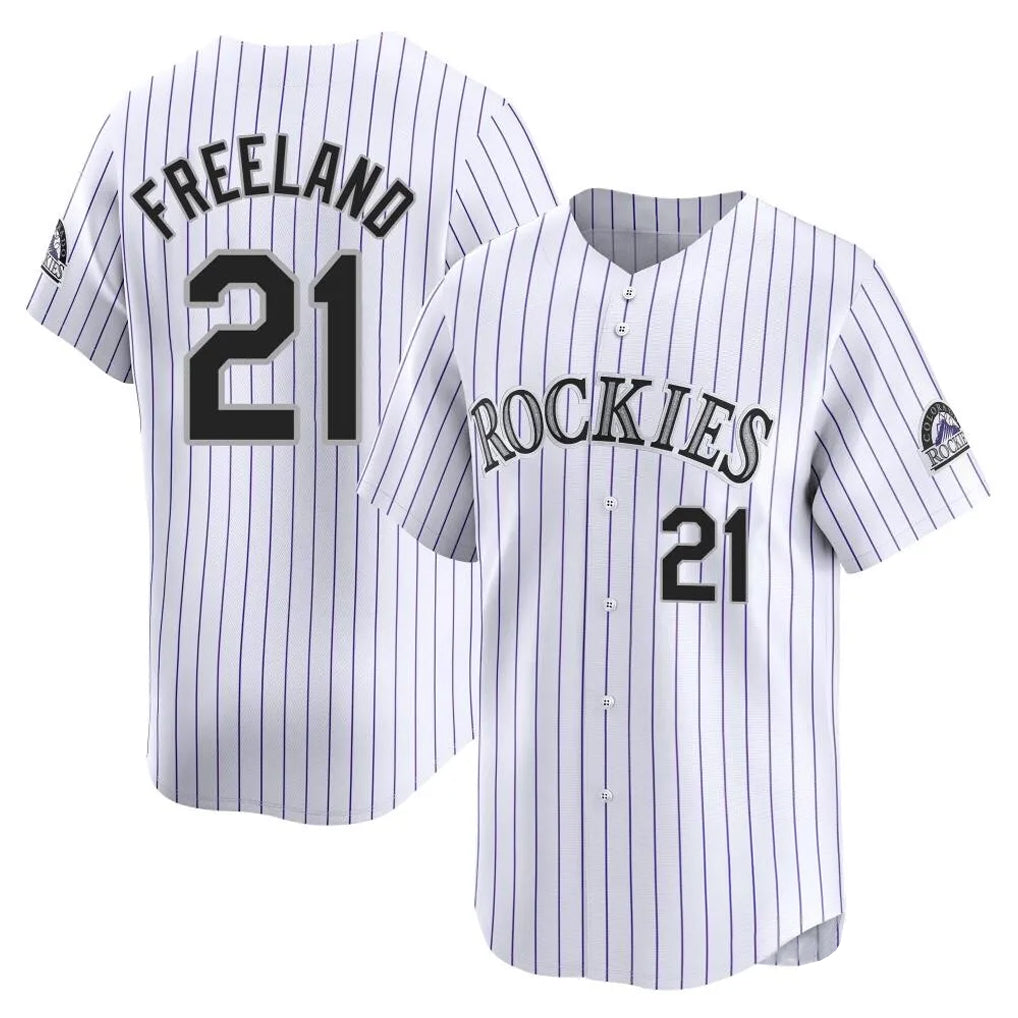 MATTH C.Rockies #21 Kyle Freeland Player White Limited Home Stitched Jerseys