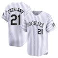MATTH C.Rockies #21 Kyle Freeland Player White Limited Home Stitched Jerseys