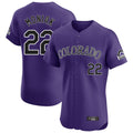 MATTH C.Rockies #22 Mickey Moniak Player Purple Limited Elite Home Stitched Jerseys