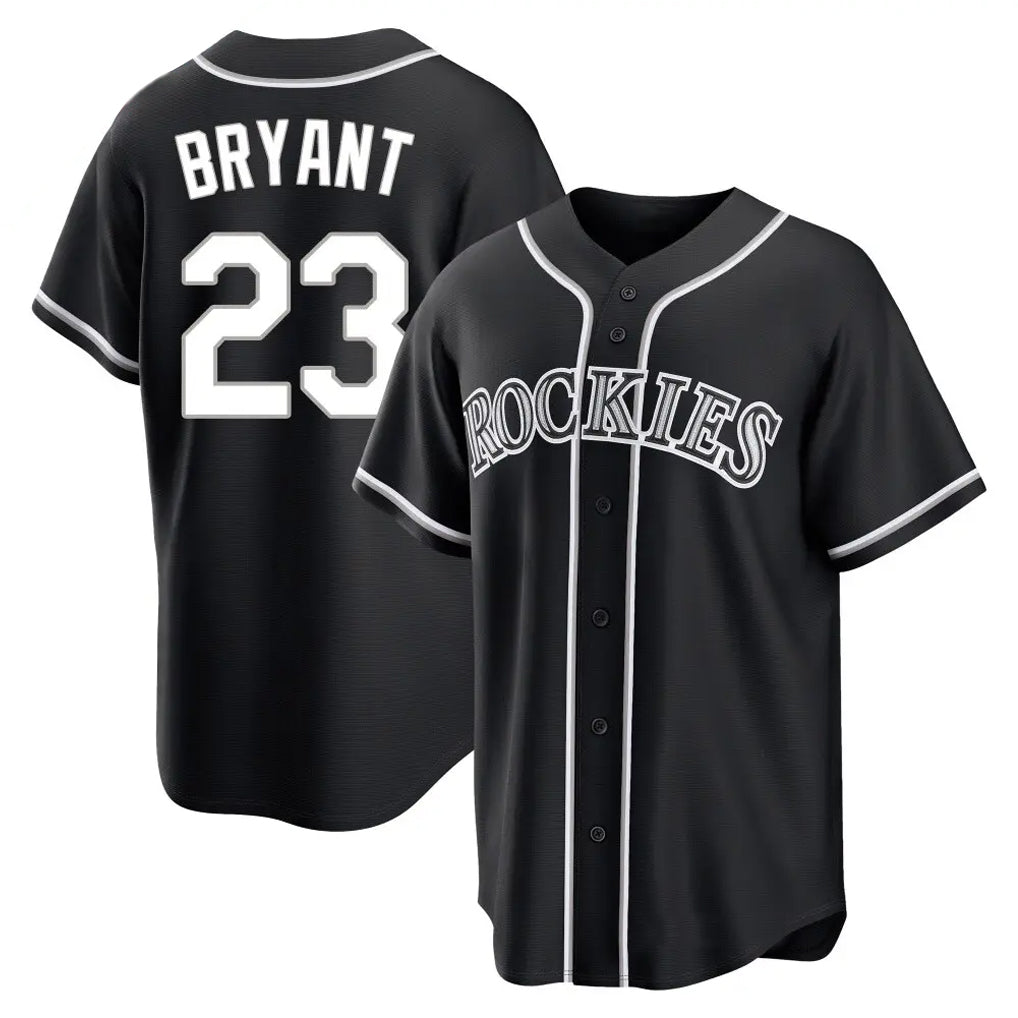 MATTH C.Rockies #23 Kris Bryant Player Black Fashion Out Home Game Stitched Jerseys